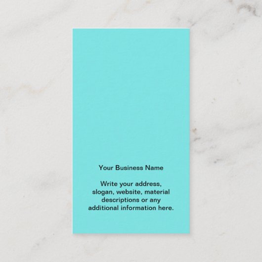 Business Logo Boho Turquoise Earring Display Card Visitekaartje (Achterkant)