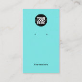 Business Logo Boho Turquoise Earring Display Card Visitekaartje (Voorkant)