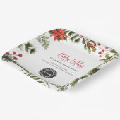 Business Logo Botanical Christmas-personeelsfeest Papieren Bordje (Gebogen)