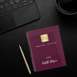 Business logo Bourgogne Elegant 2025 Planner<br><div class="desc">Een trendy bordeaux achtergrond. Personaliseer en voeg uw bedrijf,  bedrijf logo,  een tekst,  jaar en persoonlijke naam toe. Witte letters. Als u de tekst zonder tekst wilt verwijderen,  gebruikt u de spatiebalk die u wilt verwijderen.</div>