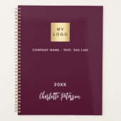 Business logo Bourgogne Elegant 2026 Planner (Voorkant)