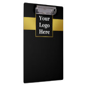 Business Logo Branded Black en Gold Professional Klembord (Rechts)