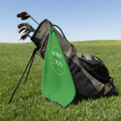 Business Logo Branded Forest Green Golfhanddoek (Groen)