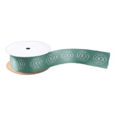 Business Logo Branded Professional Custom Teal Satijnen Lint (Spoel)