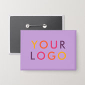 Business Logo Branding Purple Button (Voorkant / Achterkant)