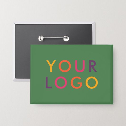 Business Logo Branding Template Green Button (Voorkant / Achterkant)