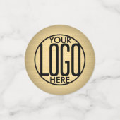 Business Logo Brushed Gold Bedrijf Feesttafel Confetti (Kleine voorkant)