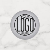 Business Logo Brushed Grey Bedrijfsfeest Tafel Confetti (Kleine voorkant)