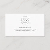 Business Logo Chic Minimalist Reward 6 Punch Klantenkaartje (Achterkant)