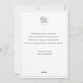 Business Logo Christmas Corporate Team Foto Feestdagenkaart (Achterkant)