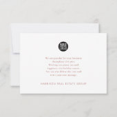 Business Logo Christmas Greenery Vakantie Kaart (Achterkant)