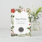  Business Logo Christmas Holiday 2026 Calendar Feestdagenkaart (Staand voorkant)