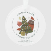Business Logo Christmas Holiday Corporate Custom Ornament (voorkant)