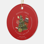 Business Logo Christmas Holidays Corporate Keramisch Ornament (Links)
