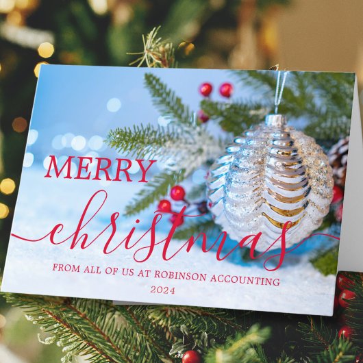 Business Logo Christmas Modern Corporate Feestdagen Kaart