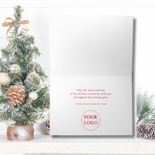 Business Logo Christmas Modern Corporate Feestdagen Kaart