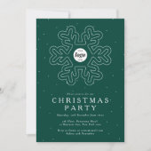 Business Logo Christmas Party Green Corporate Kaart (Voorkant)