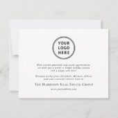 Business Logo Christmas Pine Trees Waterverf Feestdagenkaart (Achterkant)