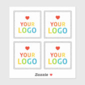 Business Logo Clear Label Waterbestendige stickers (Vel)