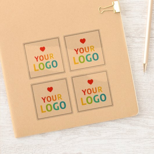 Business Logo Clear Label Waterbestendige stickers (Notitieboek)