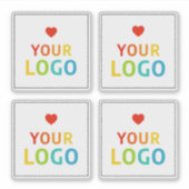 Business Logo Clear Label Waterbestendige stickers (Voorkant)