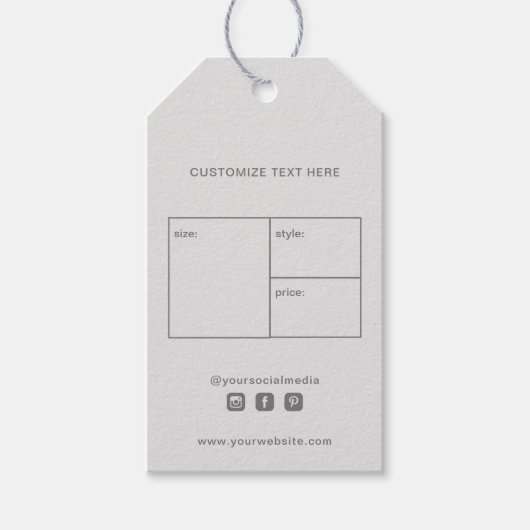 Business Logo Clothing Label Price Hang Label Cadeaulabel (Voorkant)