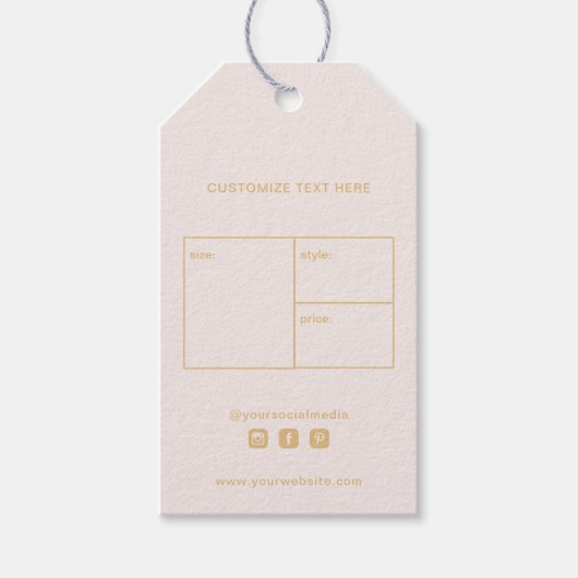 Business Logo Clothing Label Price Hang Label Cadeaulabel (Voorkant)