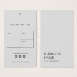 Business Logo Clothing Label Price Hang Label Visitekaartje