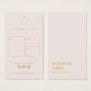 Business Logo Clothing Label Price Hang Label Visitekaartje