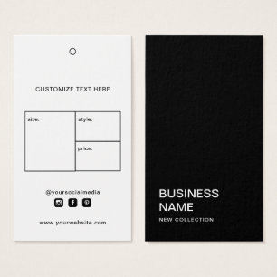 Business Logo Clothing Label Price Hang Label Visitekaartje