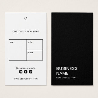 Business Logo Clothing Label Price Hang Label Visitekaartje