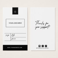 Business Logo Clothing Label Price Hang Label