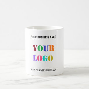 Business Logo Coffee Mok Voorbeeld aangepaste teks