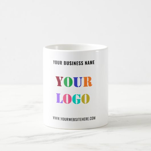 Business Logo Coffee Mok Voorbeeld aangepaste teks (Center)