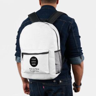 Business Logo Company Black Promotional Branding Bedrukte Rugzak