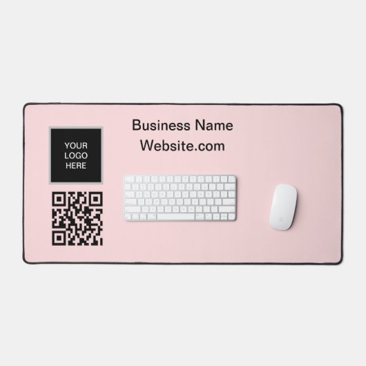 Business logo Company Blush Pink QR-code Bureaumat (Keyboard & Muis)