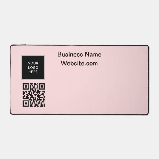 Business logo Company Blush Pink QR-code Bureaumat (Voorkant)