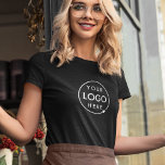 Business Logo Company Branded Personeel Medewerker T-shirt<br><div class="desc">Een eenvoudige douane zwarte bedrijfs sjabloon in een moderne minimalistische stijl die gemakkelijk met uw bedrijfslogo kan worden bijgewerkt. Als je hulp nodig hebt bij het personaliseren van dit product,  kun je contact met me opnemen via de onderstaande berichtbutton en ik help je graag.</div>