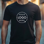 Business Logo Company Branded Personeel Medewerker T-shirt<br><div class="desc">Een eenvoudige douane zwarte bedrijfs sjabloon in een moderne minimalistische stijl die gemakkelijk met uw bedrijfslogo kan worden bijgewerkt. Als je hulp nodig hebt bij het personaliseren van dit product,  kun je contact met me opnemen via de onderstaande berichtbutton en ik help je graag.</div>