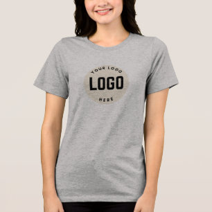 Business Logo Company Branded Personeel Medewerker Tri-Blend Shirt