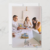 Business Logo Company Branded Photo Gray Border Notitiekaartje (Achterkant)