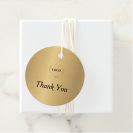 Business Logo Company Circle Gold Hang Labels