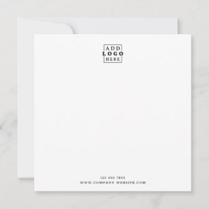 Business Logo Company Contact Minimalist Square Notitiekaartje