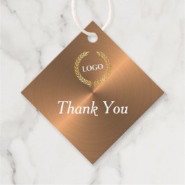 Business Logo Company Diamond Copper Hang Labels