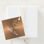 Business Logo Company Diamond Copper Hang Labels (In situ)