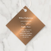 Business Logo Company Diamond Copper Hang Labels (Achterkant)