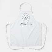 Business Logo Company Eenvoudig Schoon Personeel Schort (Voorkant)