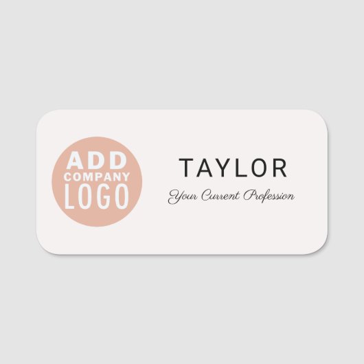 Business Logo Company Employee Conference toevoege Naamplaatje (Voorkant)