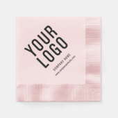 Business Logo Company Event Minimalist Pink Servet (Voorkant)