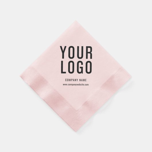 Business Logo Company Event Minimalist Pink Servet (Hoek)